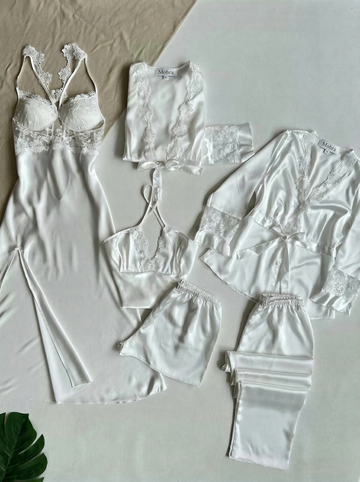 طقم مُهرة الساتان الفاخر ٦ قطع